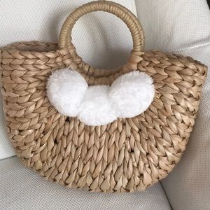 Adorable Straw Handle purse